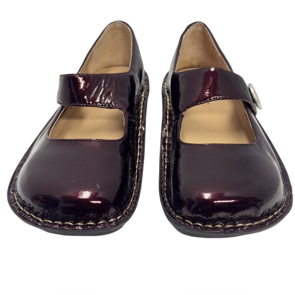 Alegria Paloma Mary Jane Clogs – Burgundy Wine Patent Leather (Size 40) - Picture 3 of 10